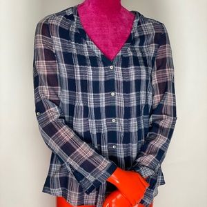 DKNY Cotton Peplum Top